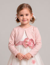 Suéter Rosa para Niña Gerat con Aplicación Floral