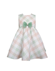 Bata con Suéter para Bebé Gerat en Cuadros Pastel Verde Menta