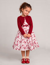 Vestido con Torero para Niña Gerat Estampado Floral Rojo