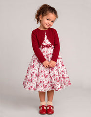 Vestido con Torero para Niña Gerat Estampado Floral Rojo
