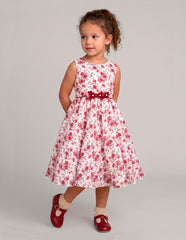 Vestido con Torero para Niña Gerat Estampado Floral Rojo