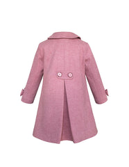 Abrigo Rosa para Niñas Gerat con Moños en Mangas