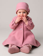Abrigo Rosa para Bebé con Gorro y Balerina Gerat