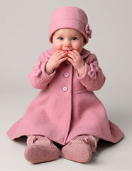 Abrigo Rosa para Bebé con Gorro y Balerina Gerat