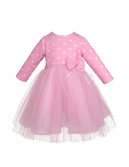 Vestido Rosa para Bebé de Fiesta Gerat con Lunares y Falda de Tul