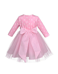 Vestido Rosa para Bebé de Fiesta Gerat con Lunares y Falda de Tul