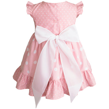 Bata o vestido para bebé Gerat color rosa