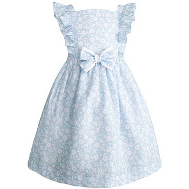 Vestido de niña Gerat estampado de flores azul cielo