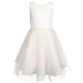 Vestido Blanco de Ceremonia a la Rodilla para Niña Junior Tallas 10-16 | Gerat