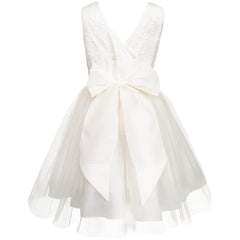 Vestido Blanco de Ceremonia a la Rodilla para Niña Junior Tallas 10-16 | Gerat