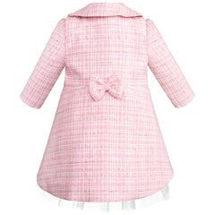 Abrigo de Fiesta para Bebé Niña en Tweed Rosa Tallas 12 y 18 Meses | Gerat