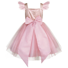 Vestido de Fiesta Rosa Brillante Gerat para Niñas 3 a 8 Años