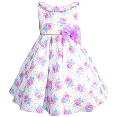 Vestido Floral Lila para Niñas de 2 a 3 Años Gerat