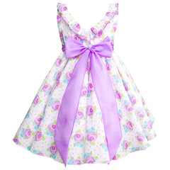 Vestido Floral Lila para Niñas de 2 a 3 Años Gerat