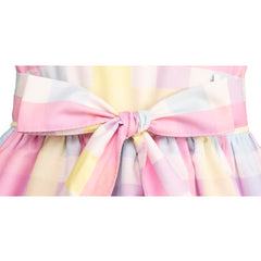 Vestido Cuadros Pastel para Niñas de 4 a 10 Años Gerat