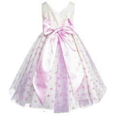 Vestido de Fiesta con Estrellas Lila para Niñas de 3 a 8 Años Gerat