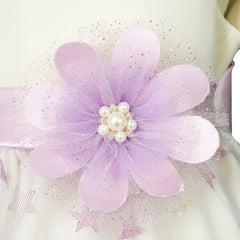 Vestido de Fiesta con Estrellas Lila para Niñas de 3 a 8 Años Gerat