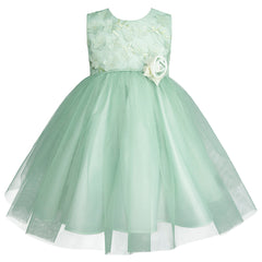 Bata de Fiesta Verde Pastel con Tul para Bebés 12-18 Meses | Gerat