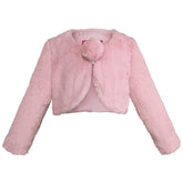 Chamarra Gerat Rosada de Peluche para Niñas de 3 a 10 Años con Bolsa Incluida