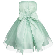 Vestido Gerat Verde Pastel con Flores para Niñas de 2 a 6 Años