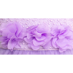 Vestido de Fiesta Lila con Encaje y Tul para Niñas de 3 a 8 Años - Gerat
