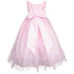 Vestido Rosa Largo de Fiesta para Niña Tallas 3 a 10 | Gerat