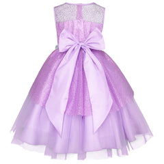 Vestido Lila de Fiesta para Niña Tallas 3 a 10 | Ideal para Graduaciones | Gerat