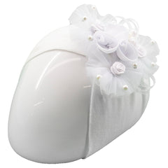 Vestido de Bautizo Gerat para Bebé con Flores y Tul en Blanco