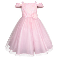 Vestido de Fiesta Rosa con Tul para Niña – Gerat
