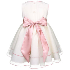 Vestido de Fiesta para Bebé Niña con Moño Rosa Tallas 12 y 18 Meses | Gerat