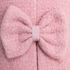 Abrigo Rosa de Invierno para Niña con Moño y Flores | Gerat
