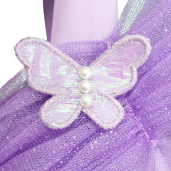 Vestido Lila de Fiesta para Niña con Moño y Mariposas | Gerat