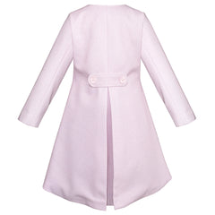 Abrigo Rosa Claro de Fiesta para Niña con Perlas | Gerat