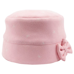 Abrigo rosa para bebé niña Gerat con cuello y detalles de moño