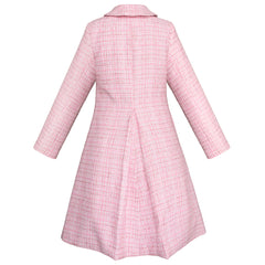 Abrigo de Fiesta para Niña Rosa Cuadros Elegante – Gerat
