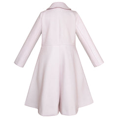 Abrigo blanco con lunares para niña con moños | Tallas 4 a 12 años | Gerat