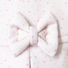 Abrigo blanco con lunares para niña con moños | Tallas 4 a 12 años | Gerat