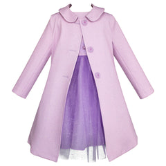 Vestido Gerat con Abrigo Lila para Niñas Pequeñas