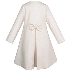 Abrigo hueso con moños bordados para niñas Gerat