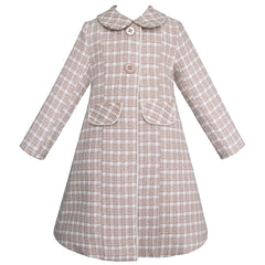 Abrigo de Fiesta Cuadro Vichy Beige para Niña - Gerat