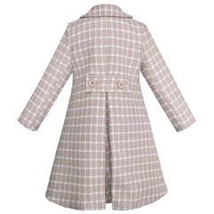 Abrigo de Fiesta Cuadro Vichy Beige para Niña - Gerat