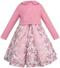 Vestido Floral con Torero Rosa para Niña Gerat