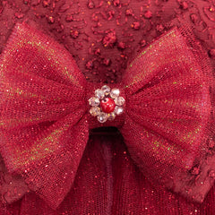 Vestido de Fiesta Largo Color Vino para Niñas | Gerat