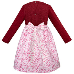 Vestido Gerat para Niñas con Talle Tejido y Falda Floral