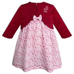 Vestido bata con torero color vino Gerat – Tallas 12 y 18 meses
