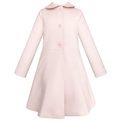 Abrigo juvenil rosa pastel para niña elegante | Gerat