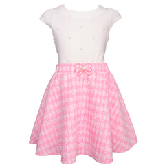 Conjunto Elegante para Niñas Gerat con Falda, Blusa y Saco Rosa