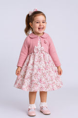 Vestido Floral con Torero Rosa para Niña Gerat