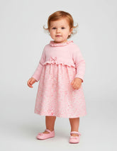 Vestido rosa floral para bebé con diadema incluida | Gerat