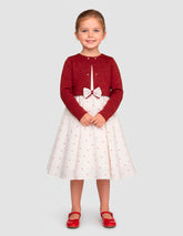 Vestido con Torero para Niña Color Vino – Elegancia Clásica Gerat